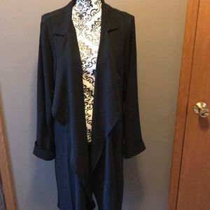 Long black casual jacket